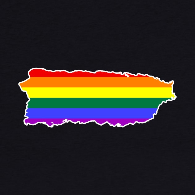 Puerto Rico LGBT Pride Puerto Rican Rainbow Flag by PuertoRicoShirts